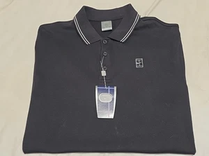 Vintage NEW Nike Challenge Court Silver Tag Black Polo/Golf/Tennis Shirt SZ M - Picture 1 of 13