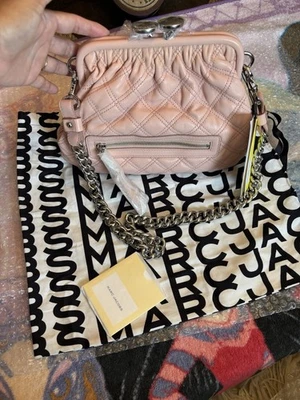 Bolso Pequeño Tallo Cuero Acolchado Marc Jacobs Bebé Rosa Reedición Foto 1 de 4