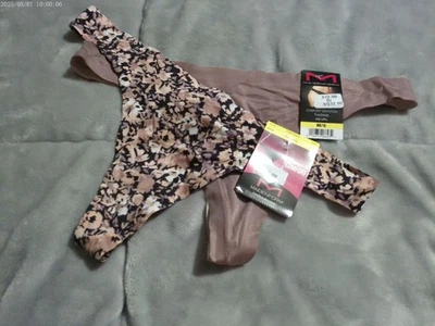 2 Pr-Brown/黑色印花和棕色 Maidenform MM2003 丁字裤内裤 * 新 * M 6 — 第 1/2 张图片