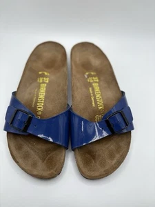 Birkenstock Madrid Lackleder Blau Sandalen 37 L6 M4 Schuhe - Bild 1 von 7