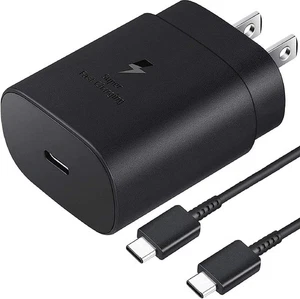 25W Type USB-C Super Fast Charging Wall Charger + 6FT Cable For Samsung S20 S22 - Picture 1 of 11