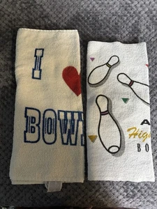 Vintage Bowling Towels Lot Of 2 - Picture 1 of 5