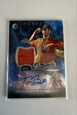Bowman Inception 2016 - Reliquias autografiadas Tyler Beede #IAR-TB azul/99 Foto 1 de 2