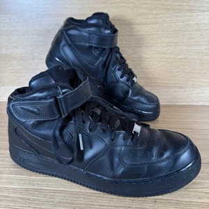 Zapatos para hombre Nike Air Force 1 Mid Tops triple negro - talla 10 UK (45 EU) - Imagen 1 de 18