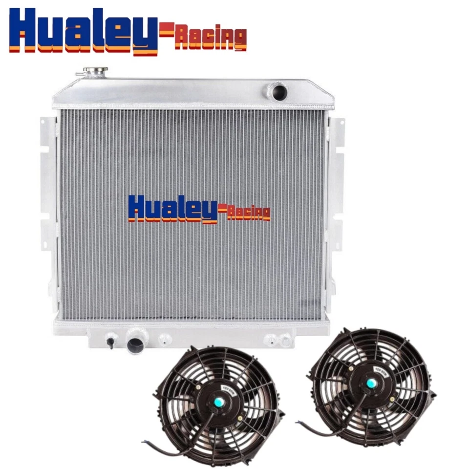 Radiador y ventilador de aluminio para Ford F250 F350 F59 Super Duty 1983-1994 6,9 L 7,3 L V8 Foto 1 de 4