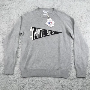 White Sox Sweater Mens Hillflint Small Gray Spell Out Baseball Pullover NEW - Picture 1 of 10
