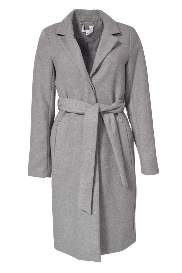 Склад бледно-серый зимнее пальто Smart галстук ремень теплый с подкладкой женщин - Изображение 1 из 1