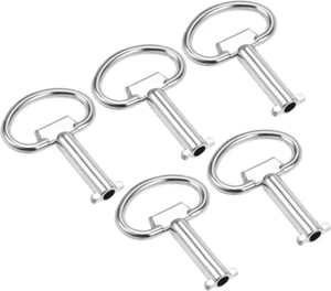 Uxcell Schaltschrankschlüssel 5mm Loch Zinklegierung Wasserzählerkasten Sicherheitsschlüssel - Bild 1 von 12