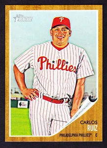2011 TOPPS HERITAGE #434 CARLOS RUIZ PHILLIES SP - Picture 1 of 2