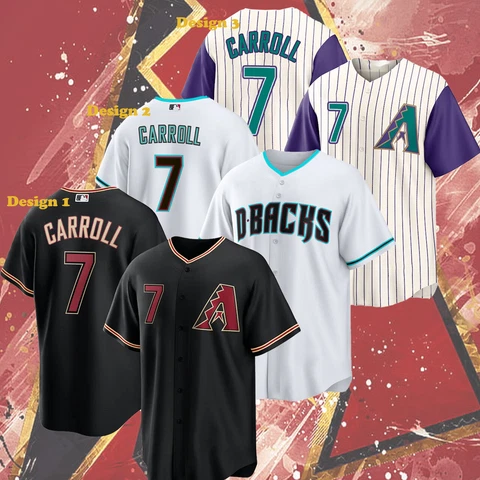 NEW!! Corbin Carroll #7 Arizona Team Diamondbacks Name & Number Baseball Shirt Cover