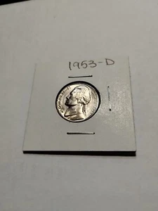 1953 D Jefferson Nickel From Bank Roll CHBU - Picture 1 of 4