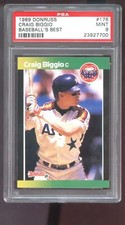1989 Donruss Baseball's Best #176 Craig Biggio ROOKIE RC PSA 9 Graded Card MINT