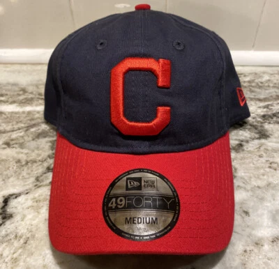 Cleveland Indians Tribe New Era 49FORTY MLB Fitted Hat Dad Cap Guardians Size M - Image 1 of 3