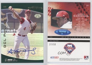 2006 TRISTAR Prospects Plus Gold /50 Adrian Cardenas #31 Rookie Auto RC