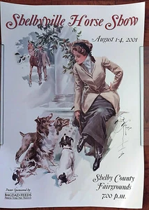 2001 original Shelbyville TN Horse Show Poster Shelby County Tennessee 20x28 - Picture 1 of 8