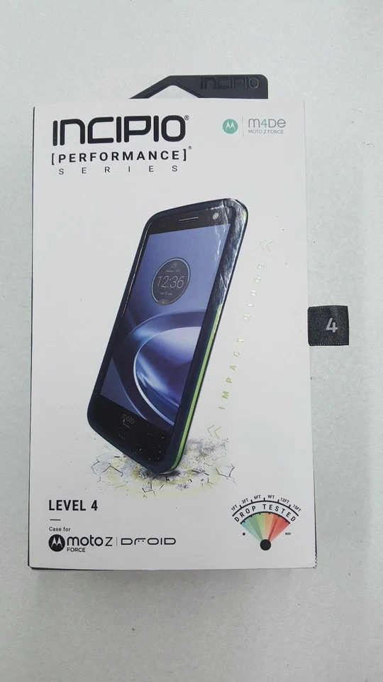 Funda Incipio Performance Series Nivel 4 para Moto Z Force Droid - Azul Marino/Amarillo Foto 1 de 4