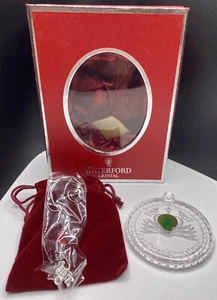Waterford 2011 Crystal Ornament - Our First - Swans Heart w/Enhancer - NIB - Picture 1 of 9