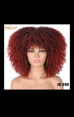 Pelucas sintéticas rizadas rizadas rizadas Foto 1 de 4