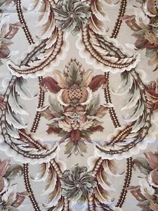 1.86 yds Traditional Rococo Decor Upholstery Fabric Portfolio Textiles Tan Brown - Picture 1 of 9