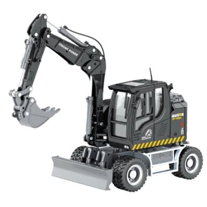 1:50 Wheel Excavator Front Loader Toy Model Diecast Construction Vehicle Black - Picture 1 of 7