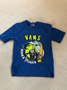 Vans Shirt Boy's 5T New Sunshirt Surfing Skeleton Blue Swim Top