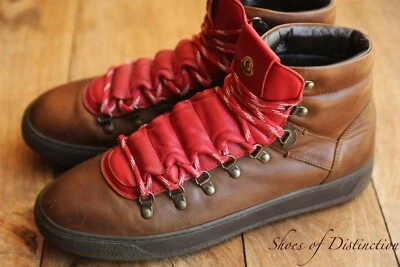 Moncler Botas de Cuero Marrón Senderismo Caminar con Cordones para Hombres Reino Unido 10 EE. UU. 11 UE 44 Foto 1 de 4