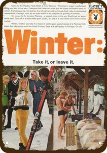 1969 PLAYBOY CLUB HOTEL Lake Geneva Wisconsin DEKORATIVES REPLIKAT METALLSCHILD - Bild 1 von 1