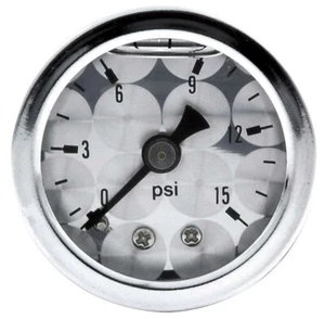 0-15 PSI MECH. GAUGE 1-1/2 ANALOG LIQUID FILLED 1/8 TURNED FACE ALLSTAR #80220 - Picture 1 of 1