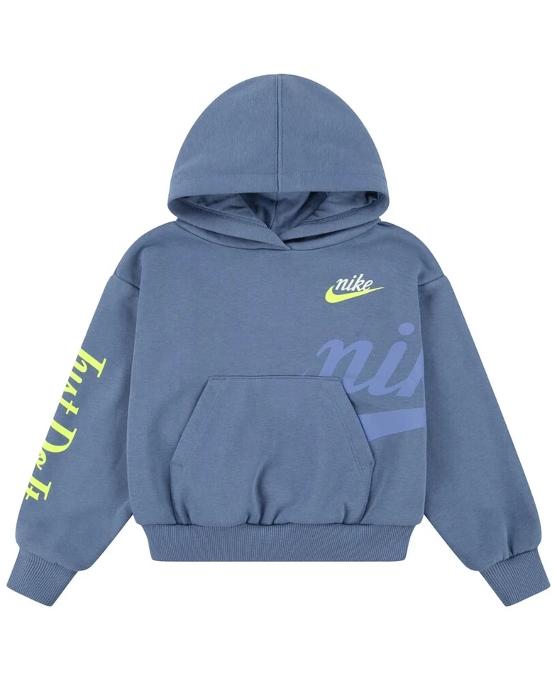 Nike Just Do It Niñas Nuevas Impresiones Pullover Sudadera con Capucha Tormenta del Egeo Talla 6 Foto 1 de 4