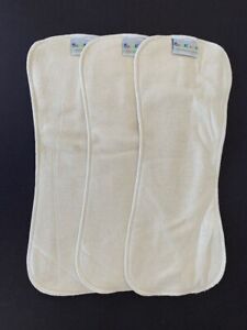Baby Kicks Cloth Diaper Hemp Inserts, set of 3, size medium