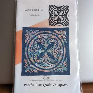 WOODLAND LEI Hawaiian Quilt Applique Pattern Template Pacific Rim Quilt Company  - Picture 1 of 14