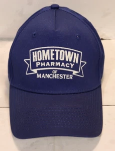 Hometown Pharmacy Manchester Hat Adult Blue Baseball Cap Skateboarding Dad Hat - Picture 1 of 6