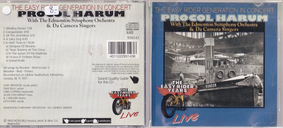 Procol Harum With The Edmonton Symphony Orchestra & Da Camera Singers – Live CD - Bild 1 von 1