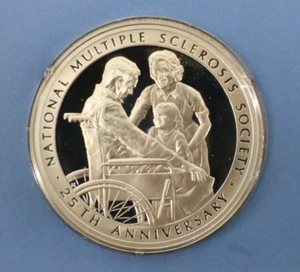 1971 Franklin Mint Multiple Sclerosis Society 150th Silver Proof 1st ed. SCI-56 - Bild 1 von 6