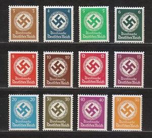 Deutschland 1934 Mi 132-134 Sc O80-O91 Dienstmarke OFFIZIELLE BRIEFMARKEN Satz ** - Bild 1 von 2