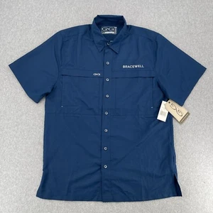 GameGuard Shirt Men's Large Solid Blue Short Sleeve Fishing Camping Outdoor NWT - Picture 1 of 12