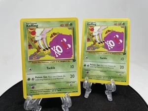 KOFFING - Team Rocket Set - 58/82 VINTAGE WOTC- Pokemon Card - Unlimited - NM x2 - Picture 1 of 12