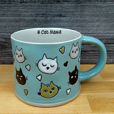 Taza de café Cat Lovers 17 oz (455 ml) taza de bebidas en relieve cielo azul Foto 1 de 3