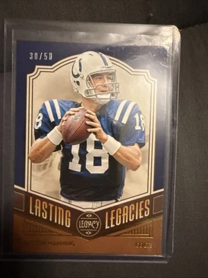 2020 Panini Legacy - Lasting Legacies Peyton Manning #LL-PMA Blue /50 - Image 1 of 2