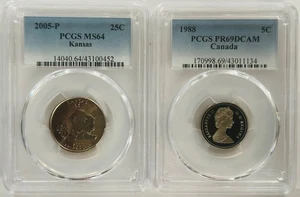 Buy 2005-P Kansas quarter & get 1988 Canada coin for free #NA 47 - Picture 1 of 4