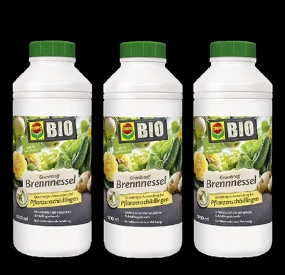 3 x Compo Bio Grundstoff Brennnessel 1 L Urtica Schädlingsabwehr Pilzkrankheiten - Bild 1 von 2