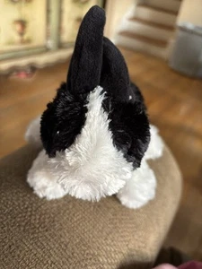Peluche Repubblica Selvaggia Coniglietto Punta Nera Coniglio Bianco Peluche 7" Giocattolo Pet Lovey - Foto 1 di 5