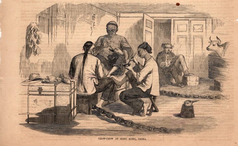 1859 China Chow Chow at Hong Kong from  Ballou's   Original print only - Image 1 of 1