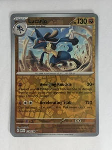 Pokemon TCG Scarlet & Violet Reverse Holographic Lucario 114/198 Near Mint - Picture 1 of 3