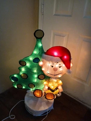Product Works Peanuts Charlie Brown Lighted Christmas Yard Decor 32" Display - Image 1 of 4