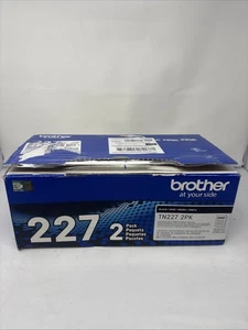 2 pack Brother Genuine TN227 High Yield Black Toner TN227BK Original Twin Pack - Picture 1 of 6