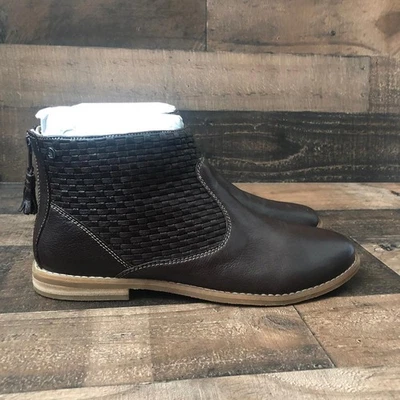 Hush Puppies Adee Mujer 11 Marrón Tacón Botines Cuero Botas Borla Foto 1 de 4