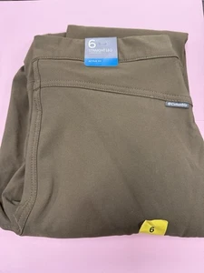 PANTALÓN COLOMBIA MUJER OMNI SHIELD PIERNA RECTA FORRADO POLAR VERDE OLIVA Talla 6 - Imagen 1 de 6