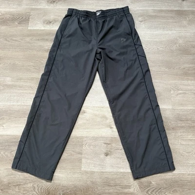 Vintage Y2K Nike Track Pants Drill Gray Black Swoosh Logo Ankle Zip Mens Large - Image 1 of 4