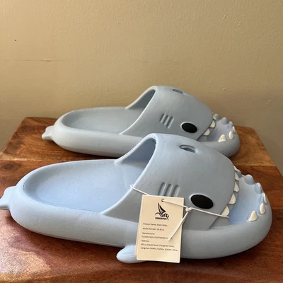 ¡NUEVO! Tiburón Slides Unisex Zapatillas Sandalias Zapatos Tiburón Chanclas Hombres 9 Mujeres’s 10 Foto 1 de 4